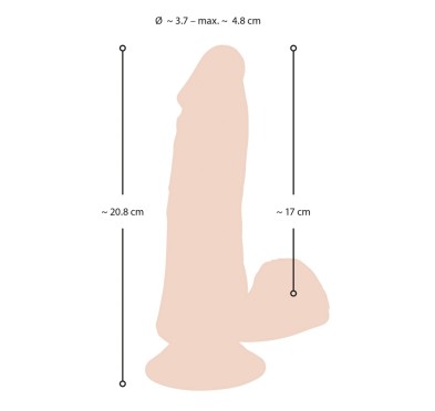 Realistyczne miękkie dildo z przyssawką 20,8 cm